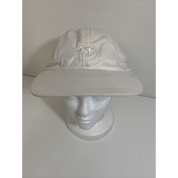 EQUESTRIAN EMBROIDERED RUNNING HORSE BASEBALL CAP COLOR WHITE O'Keaheys - Picture 2 of 12